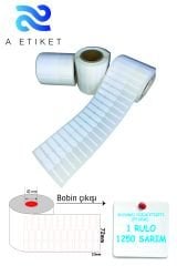 Kuyumcu Yüzük Etiketi 72x10mm PP Opak 1 Rulo 1250 Sarım