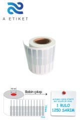 Kuyumcu Yüzük Etiketi Mat Silver 72x10mm PP Opak 1 Rulo 1250 Sarım